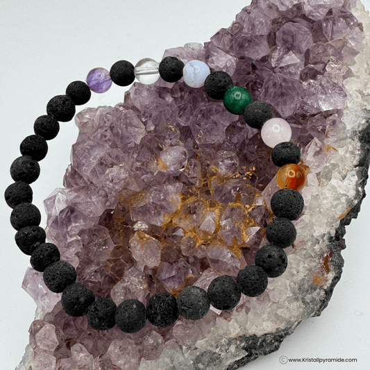 Edelsteinarmband Chakrakraft in Lava