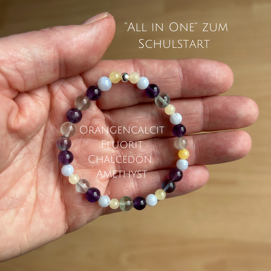 Edelsteinarmband "All in one" zum Schulstart