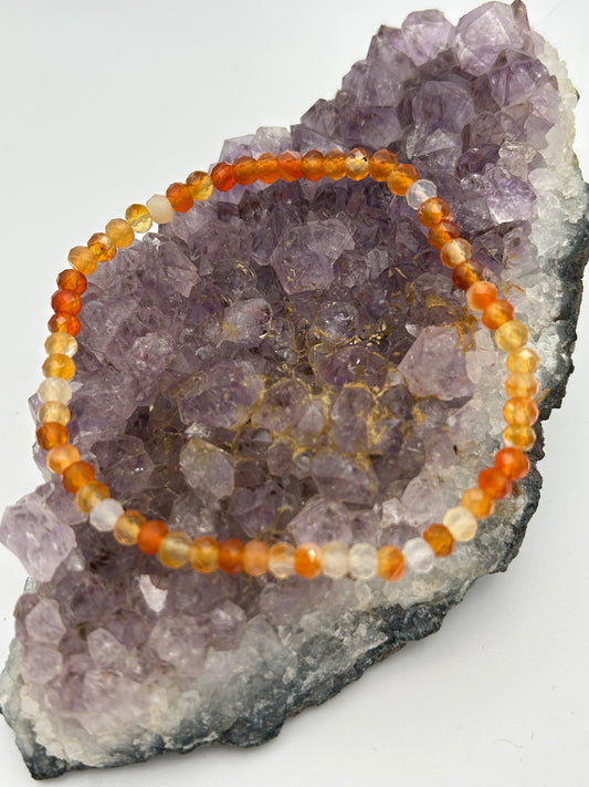 Edelsteinarmband Karneol facettiert