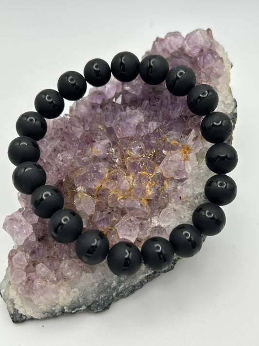 Edelsteinarmband Onyx Saturn