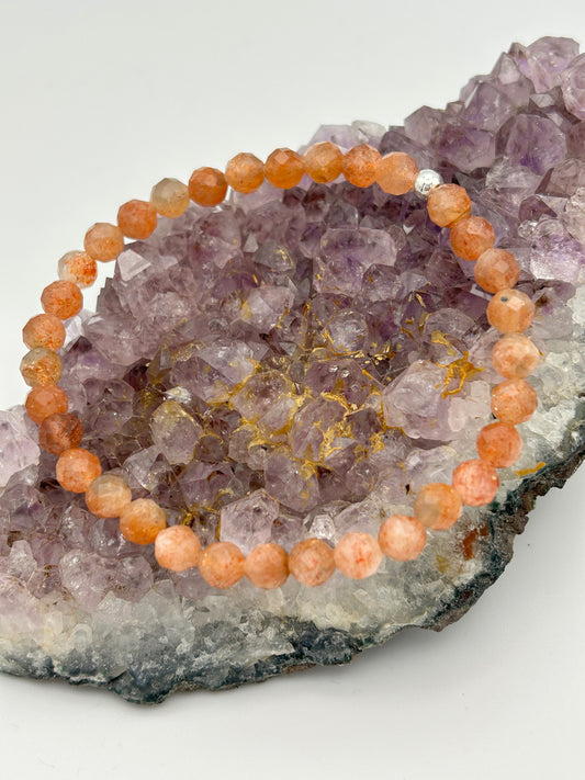 Edelsteinarmband Sonnenstein facettiert