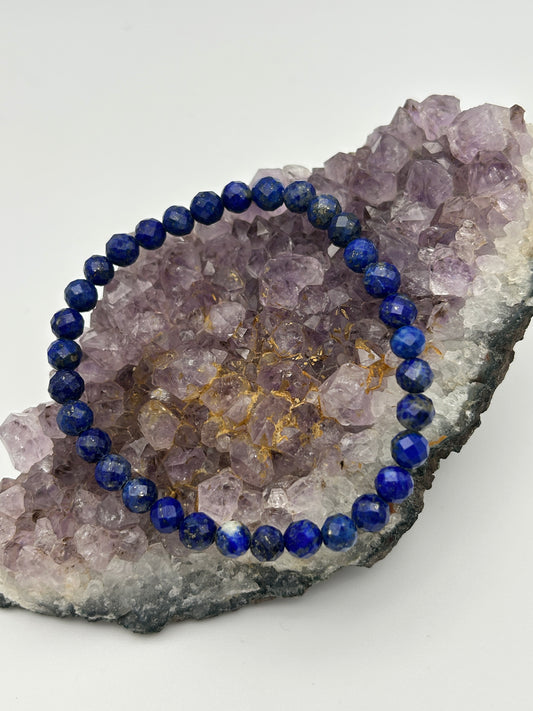 Edelsteinarmband Lapislazuli facettiert