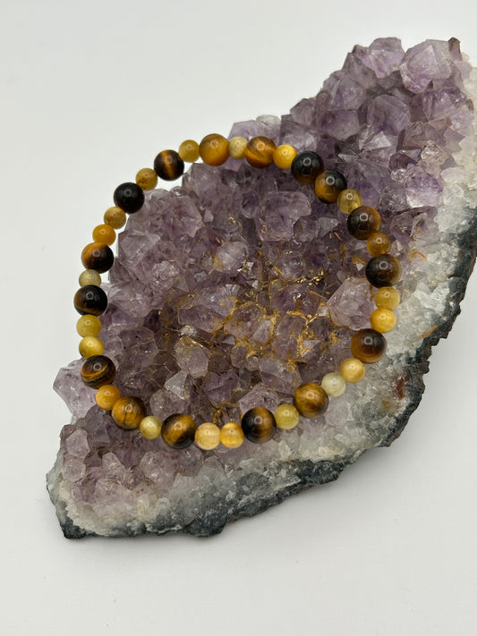 Edelsteinarmband Tigerauge gemischt