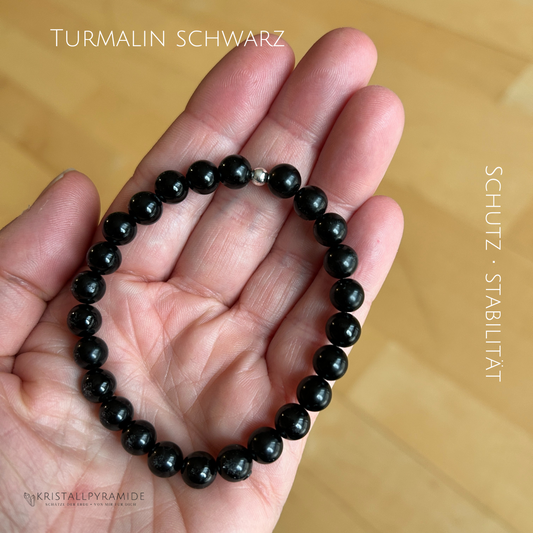 Edelsteinarmband Turmalin schwarz