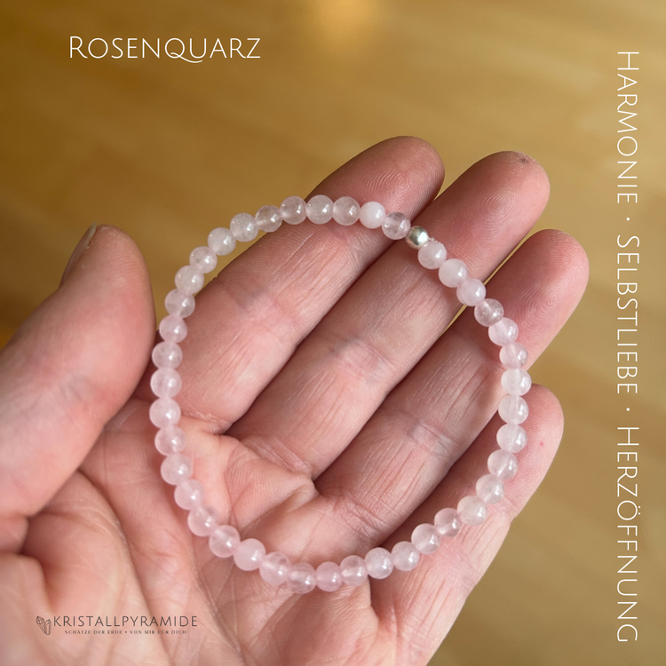 Edelsteinarmband Rosenquarz