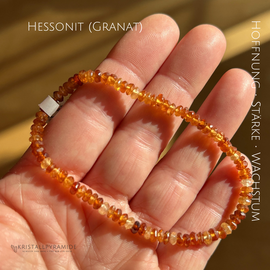 Edelsteinarmband Hessonit (Granat)