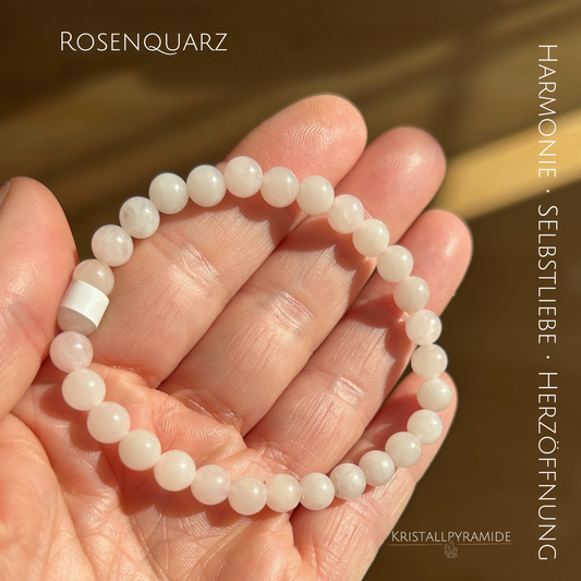 Edelsteinarmband Rosenquarz