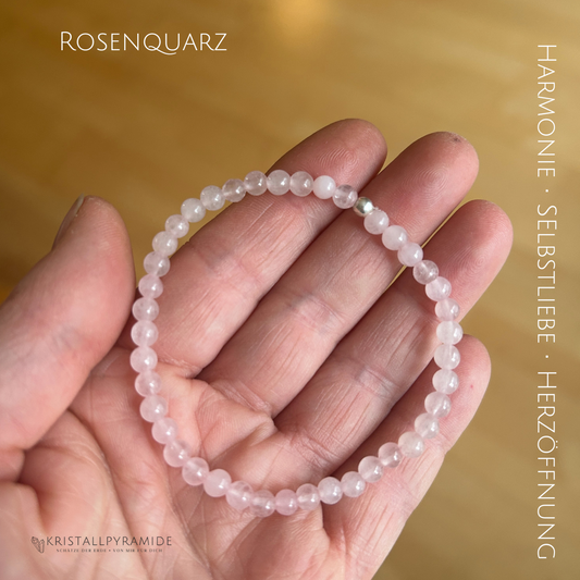 Edelsteinarmband Rosenquarz