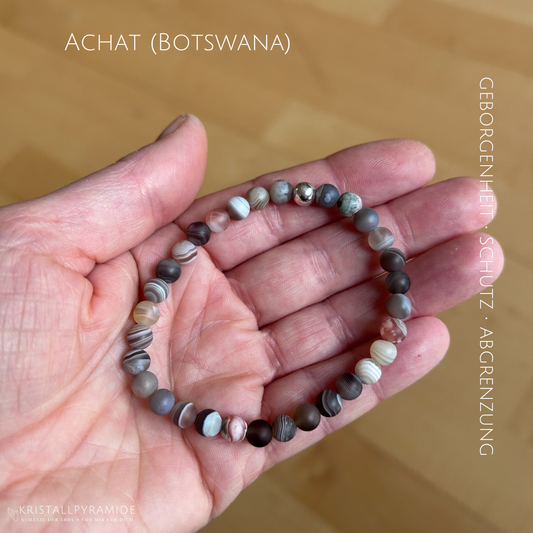 Edelsteinarmband Achat matt (Botswana)